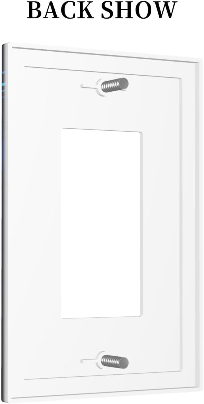 DJTRRF Blue Stars Planet 1 Gang Light Switch Cover Decorative Wall Plate Single Rocker GFCI Switchplate Electrical Faceplate for Home Nursery Decor - Image 4